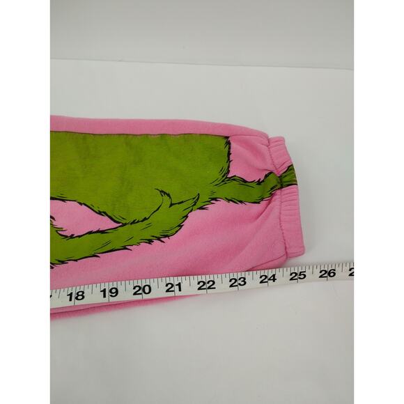 The Grinch Dr. Seuss Pink Jogger Lounge Pants You're a Mean One! Large - Picture 10 of 10